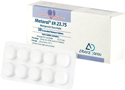 متوپرولول سوکسینات  23.75mg قرص پیوسته رهش خوراکی