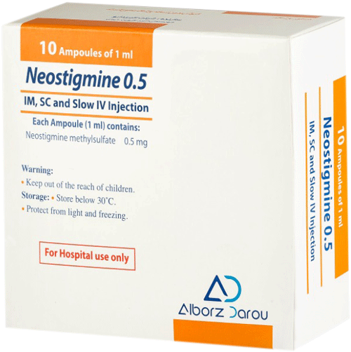 نئوستیگمین متیل سولفات  0.5mg/1mL,1mL تزریقی