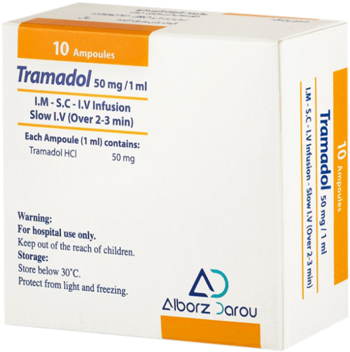 ترامادل هیدروکلراید  50mg/1mL,1mL تزریقی