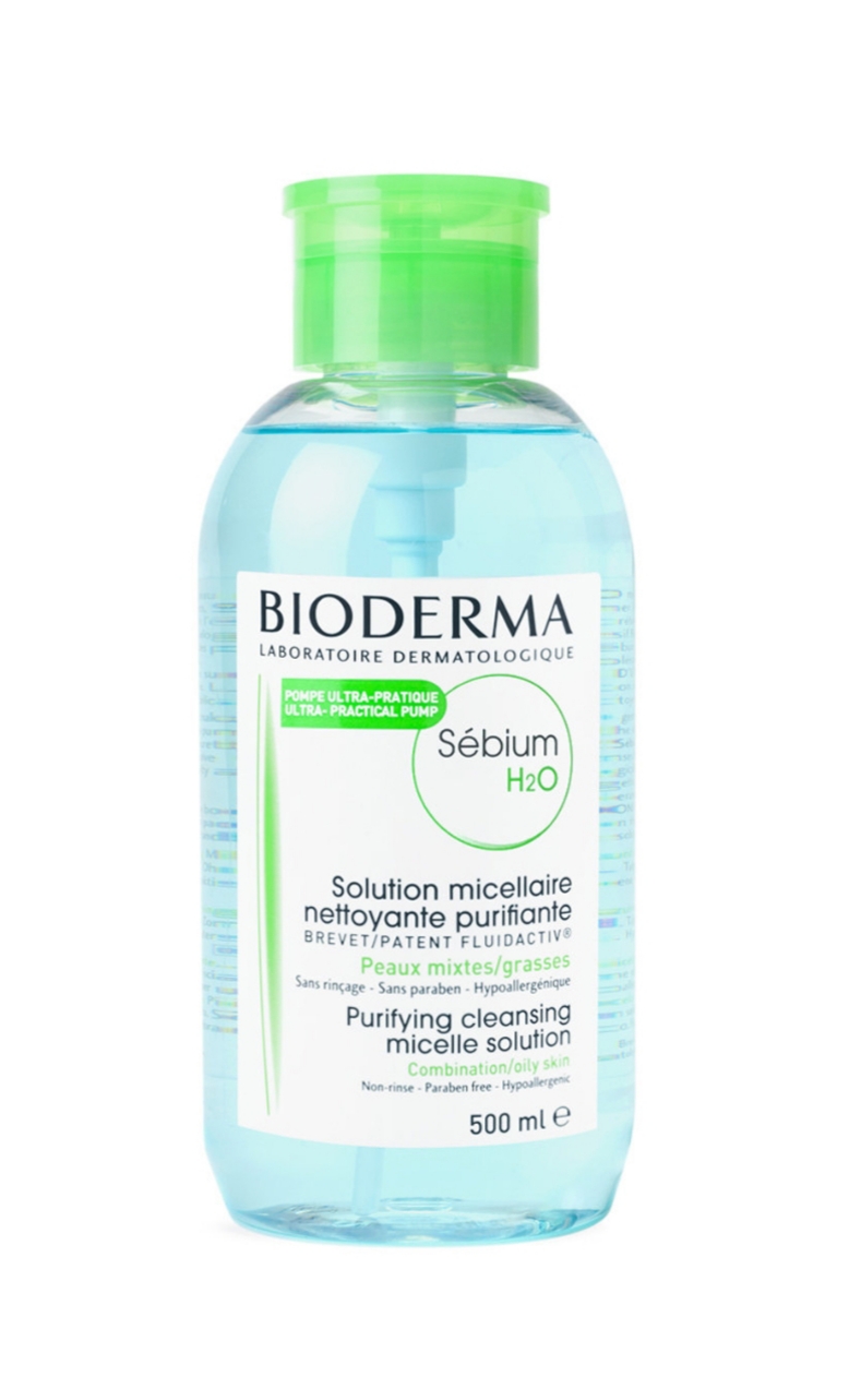 فراورده های پاک کننده آرایش از چشمها وصورت BIODERMA SEBIUM H2O 500ml pompeii