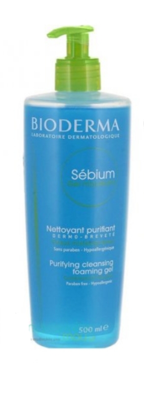 فراورده های پاک کننده آرایش از چشمها وصورت BIODERMA SEBIUM GEL MOUSSANT 500 ML