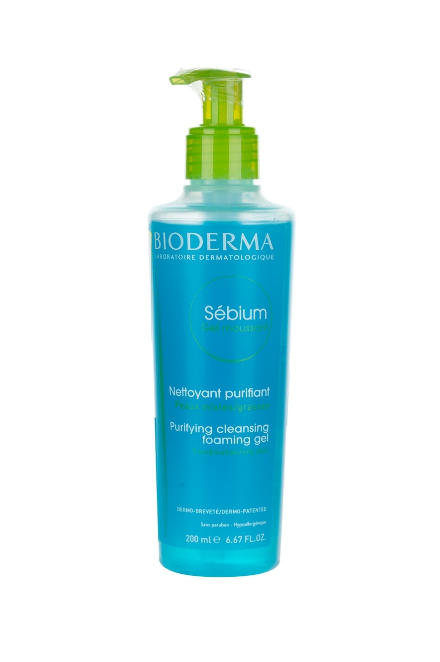 فراورده های پاک کننده آرایش از چشمها وصورت BIODERMA SEBIUM GEL MOUSSANT 200 ML PUMP