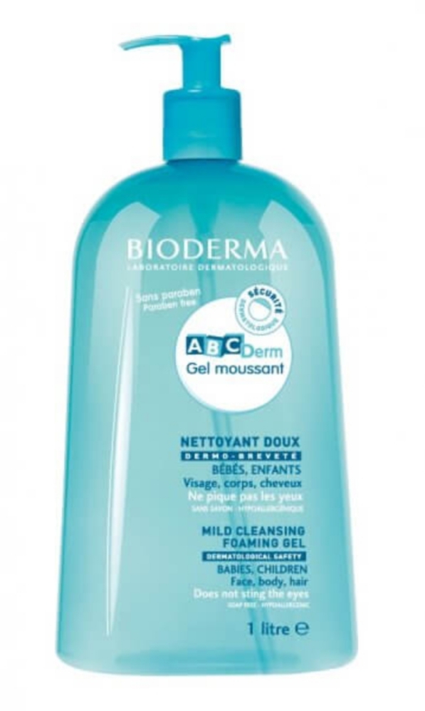 فراورده های پاک کننده آرایش از چشمها وصورت BIODERMA ABCDERM GEL MOUSSANT (MILD CLEANSING FOAMING GEL) 1000 ML