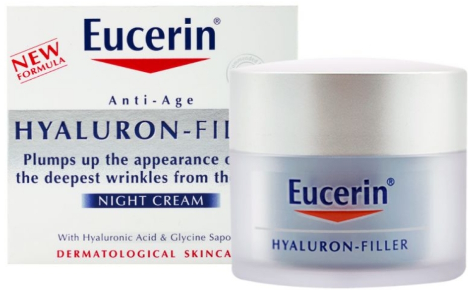 کرمها ، امولسیونها ، لوسیونها ، ژلها و روغنها برای پوست (دست ، صورت ، پا و...)EUCERIN HYALURON FILLER +VOLUME –LIFT NIGHT CARE